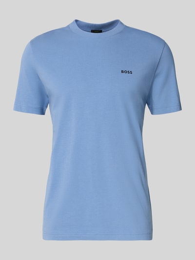 Produktfoto, Regular Fit T-Shirt aus Baumwoll-Mix Modell 'TEE' von BOSS Green, Optik: Unifarben, Label-Print auf der Brust, Rundhals, Kurzarm