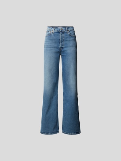 RE/DONE High Rise Flared Fit Jeans im Used-Look Jeansblau 2