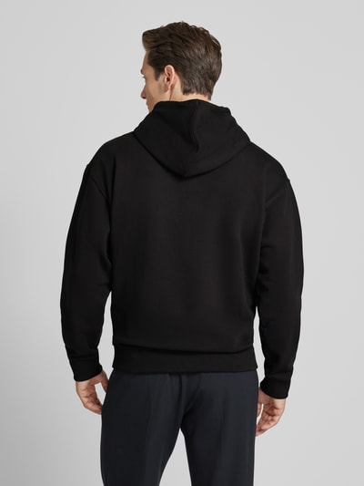 HUGO Hoodie mit Label-Print Modell 'Dugojellow' Black 5