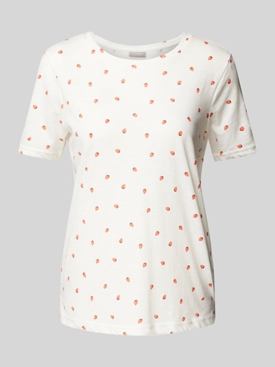 Fransa T-shirt met all-over motiefprint, model 'Hazel' Rood - 2