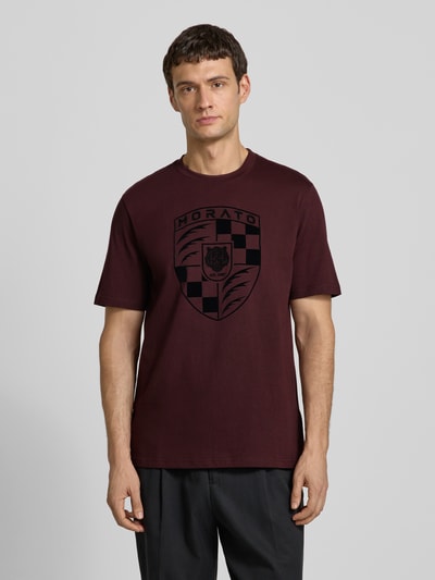 Antony Morato T-shirt met labelprint Bordeaux - 4