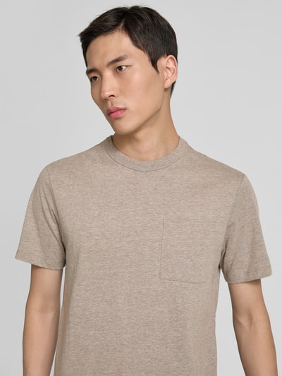 Casual Friday T-Shirt mit Rundhalsausschnitt Modell 'JASPER' Dunkelbraun 3