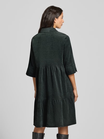 OPUS Knielanges Kleid aus Cord Modell 'Wispa' Petrol 5