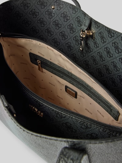Guess 3-in-1-Handtasche mit Logo-Muster Modell 'BRENTON' Anthrazit 5