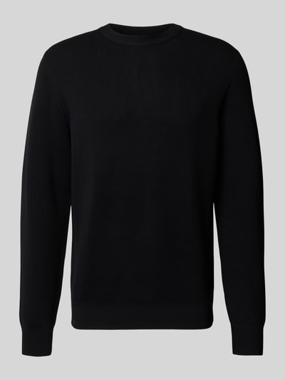 Casual Friday Strickpullover mit Rundhalsausschnitt Modell 'THEO' Black 2