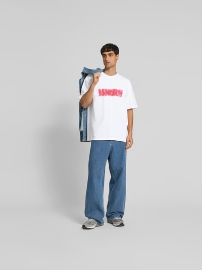 ISNURH T-Shirt aus reiner Baumwolle Weiss 1