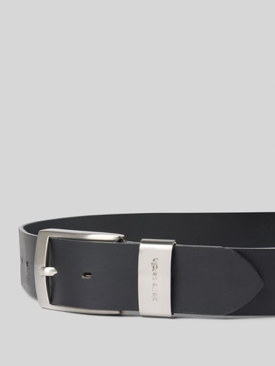 Pierre Cardin Ledergürtel mit matter Schließe Black 2