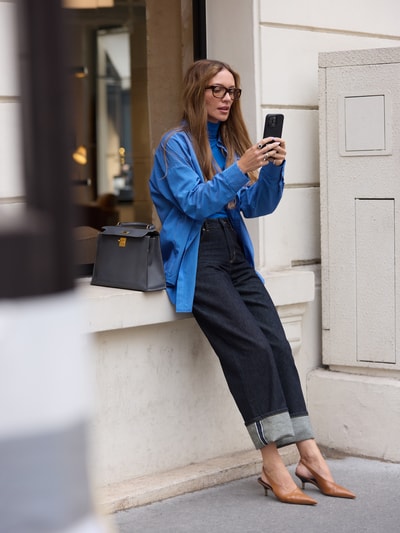 Style Icon Collection Bluzka z wiązanymi detalami w kolorze błękit królewski Królewski niebieski 6