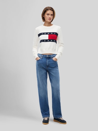 Tommy Jeans Regular Fit Pullover aus reiner Baumwolle Offwhite 1