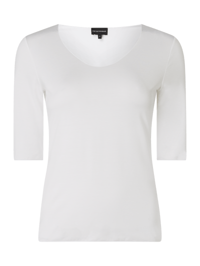 Emporio Armani Shirt aus Viskosemischung  Ecru 1