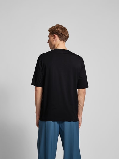 Filippa K T-Shirt mit geripptem Rundhalsausschnitt Black 5