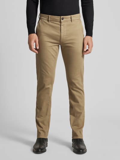 BOSS Orange Slim Fit Chino mit Gürtelschlaufen Beige 4