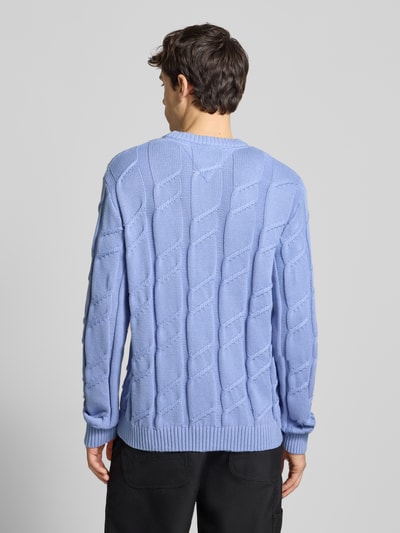 Tommy Jeans Regular fit gebreide pullover van zuiver katoen Lichtblauw - 5