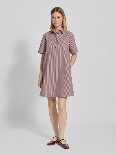 Jake*s Casual Mini overhemdjurk met borstzakken Wit - 1