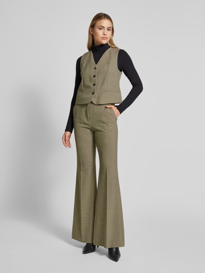 Mango Flared Cut Hose mit Bügelfalten Modell 'LIAM' Khaki 1