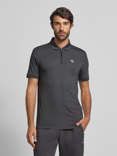 EA7 Emporio Armani Slim fit poloshirt met labelpatch Middengrijs - 4
