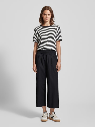 Marc O'Polo Denim Wide leg culotte met elastische band Zwart - 1