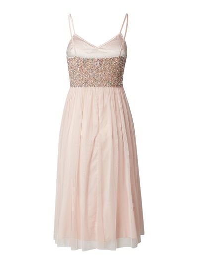 Jake*s Cocktail Cocktailkleid aus Mesh mit Pailletten  Metallic Rosa Melange 4