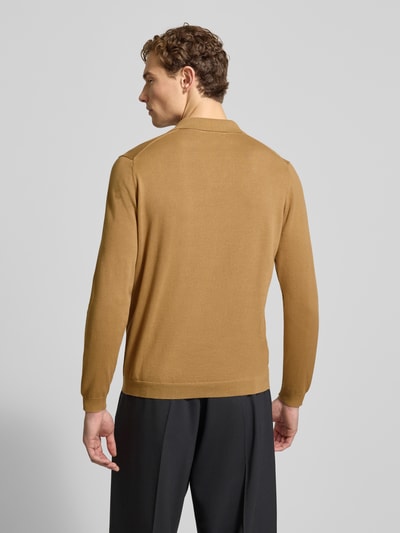 Christian Berg Men Gebreide pullover met polokraag Cognac - 5