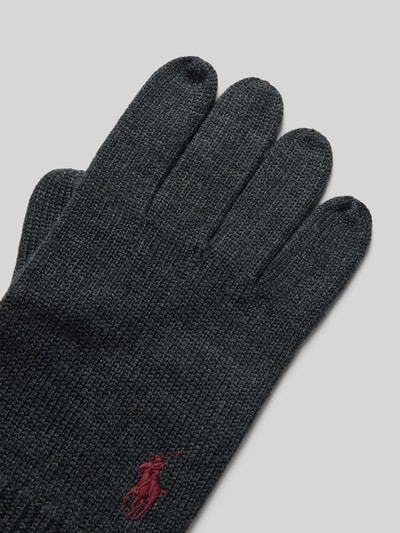 Polo Ralph Lauren Handschoenen van wol met labelstitching Antraciet - 3