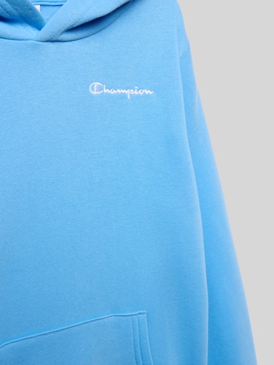 CHAMPION Bluza z kapturem, wyhaftowanym logo i kieszenią kangurką Turkusowy 2