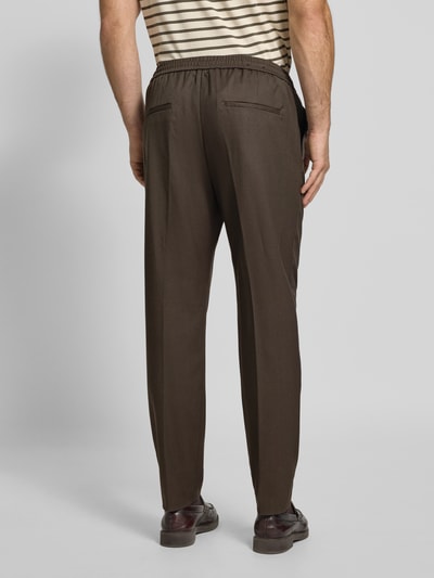 Antony Morato Loose Fit Stoffhose aus Leinen-Viskose-Mix Modell 'NEIL' Oliv 5