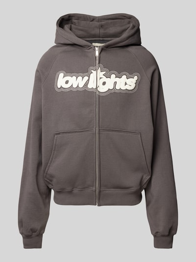 Low Lights Studios Sweatjacke mit Label-Print Modell 'Starlight' Anthrazit 1