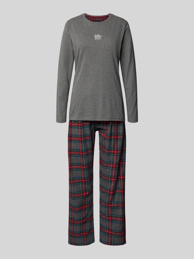 Happy Shorts Pyjama met ronde hals, model 'XMAS' Antraciet - 1