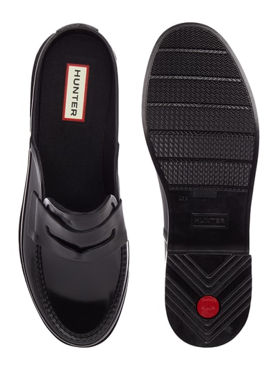 Hunter Slip-On Pennyloafer aus Gummi Black 5