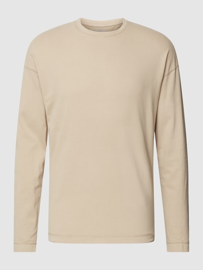 Drykorn Longsleeve im unifarbenen Design Modell 'NOVAK' Beige 2