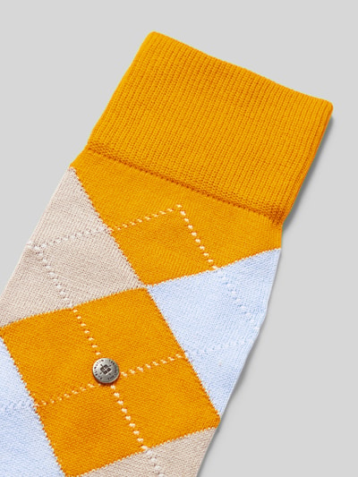 Burlington Socken mit Label-Applikation Modell 'MANCHESTER' Orange 2