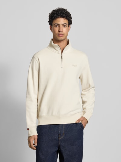 Superdry Regular Fit Sweatshirt mit Logo-Stitching Hellgrau 4
