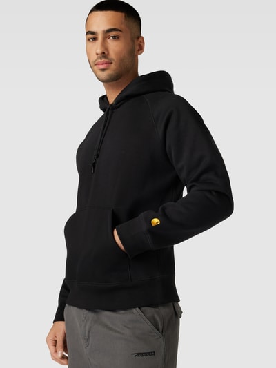 Carhartt Work In Progress Hoodie met labelstitching Zwart - 3