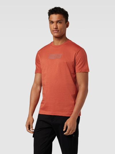 CK Calvin Klein T-shirt met labeldetail Terracotta - 4