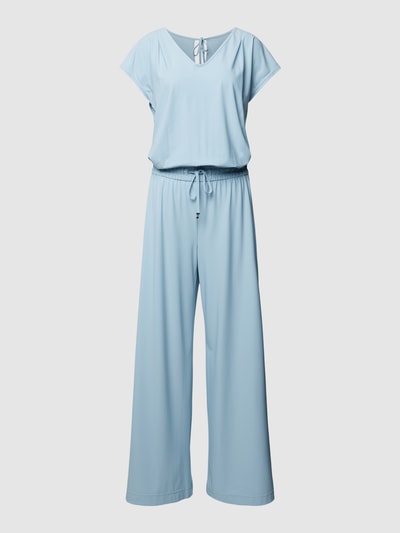 Raffaello Rossi Jumpsuit mit V-Ausschnitt Modell 'JO' Hellblau 2