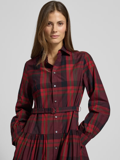 Polo Ralph Lauren Dopasowana sukienka polo z mieszanki bawełny i modalu Czerwony melanż 3
