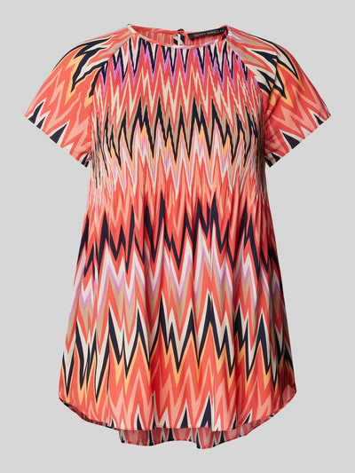 Betty Barclay T-shirt met all-over motief Rood - 2