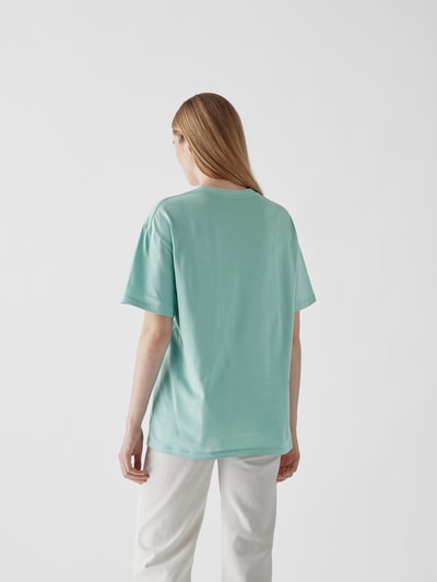 Emilio Pucci T-Shirt mit Label-Stitching Helltürkis 5