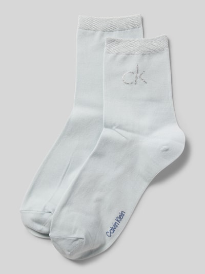 CK Calvin Klein Socken mit Label-Print im 2er-Pack Hellblau 1