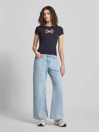REVIEW T-Shirt mit Rundhalsausschnitt Dunkelblau 1