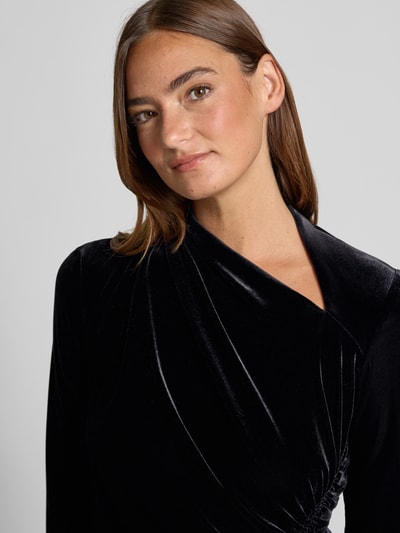 Lauren Ralph Lauren Midikleid aus Samt mit Raffungen Modell 'FELRAD' BLACK 3