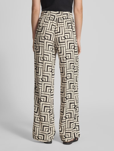 Christian Berg Woman Spodnie materiałowe z wiskozy z wpuszczanymi kieszeniami i elastycznym pasem Czarny 5