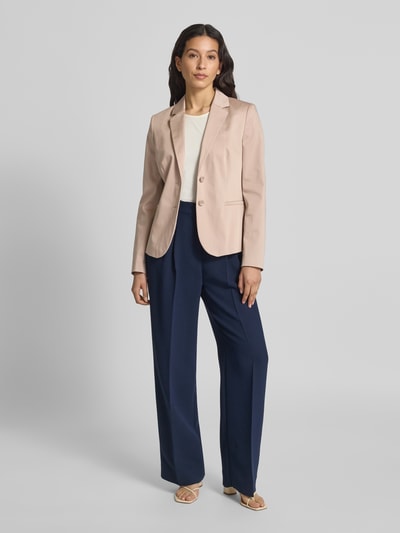 Christian Berg Woman Selection Regular fit blazer met reverskraag en paspelzakken Taupe - 1