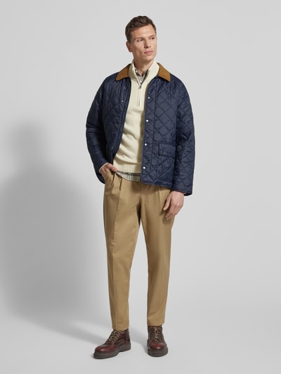 Barbour Kurtka pikowana w kroju regular fit z zamkiem błyskawicznym dwustronnym Model 'CITY BEDALE' Granatowy 1
