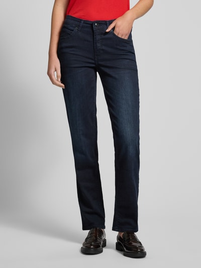 MAC Slim Fit Jeans mit Label-Patch Modell 'Melanie' Dunkelblau 4