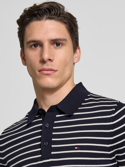 Tommy Hilfiger Regular Fit Poloshirt mit Logo-Stitching Marine 3