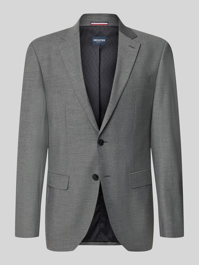 Productfoto, Sakko mit Reverskragen und Pattentaschen van HECHTER PARIS, grijs, regular fit, materiaalmix met scheerwol, knoopsluiting, borstzak en klepzakken