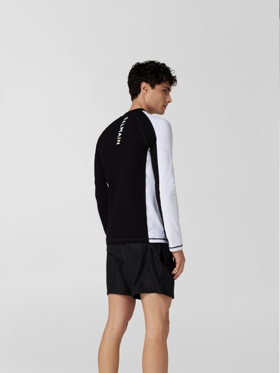 Balmain Longsleeve in Two-Tone-Machart Black 5