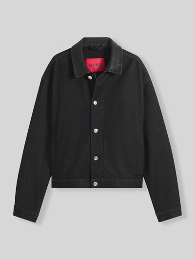 HUGO Regular Fit Jeansjacke aus reiner Baumwolle Black 2