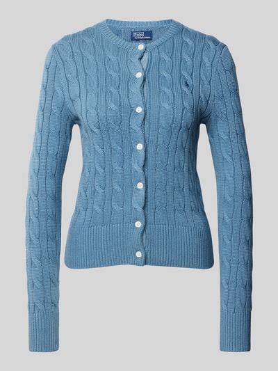 Polo Ralph Lauren Cardigan mit Zopfmuster Blau 2